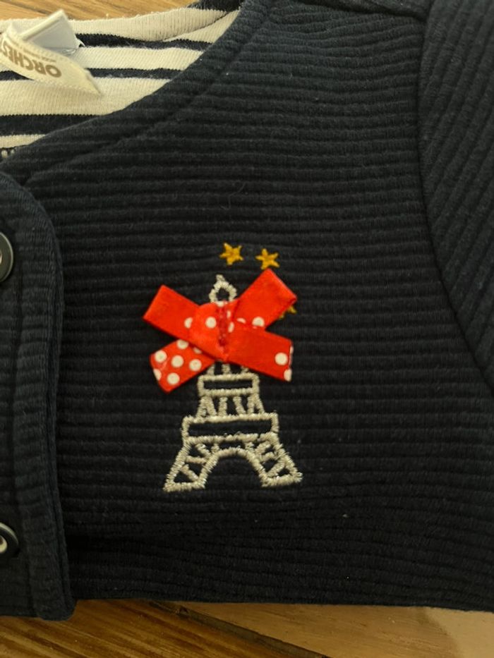 Gilet fille 3 mois – Orchestra – Bleu marine classique - photo numéro 3