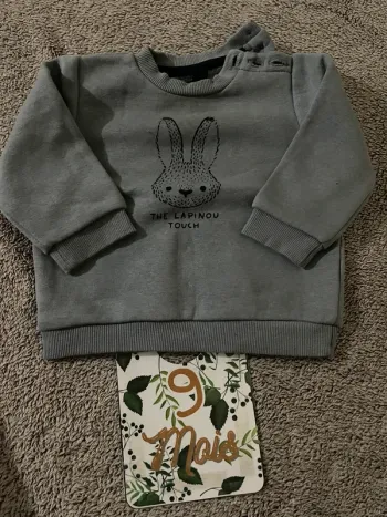 Pull lapin gris