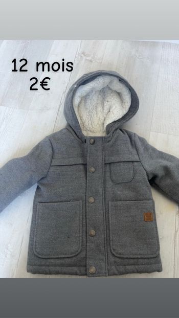 Manteau gris 12 mois