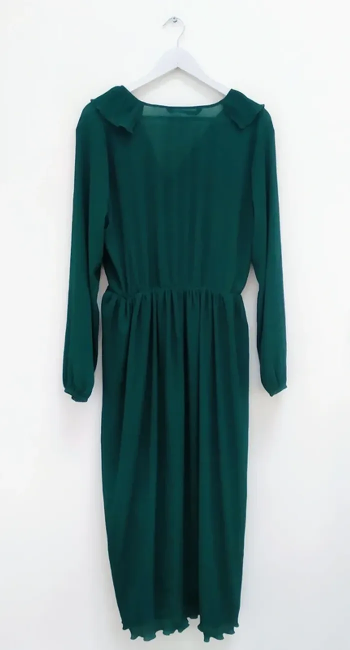 Très jolie robe verte Zara taille L - photo numéro 5