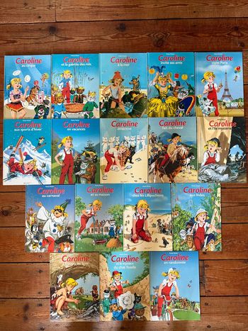 Lot de 17 livres bd Hachette albums Caroline Pierre Probst bords jaunes