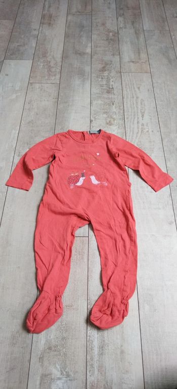 Pyjama 1 pièce orange Orchestra T24M
