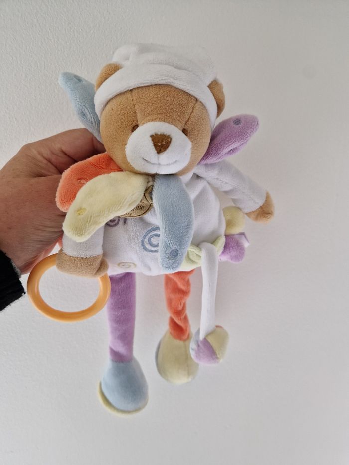 doudou Doudou et compagnie Ours Blanc activite DC1033 Arc en Ciel Eveil