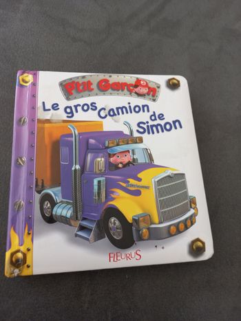 Livre cartonné bébé p'tit garçon le gros camion de Simon 