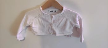 Gilet boléro blanc bébé fille Gémo 6 mois 68cm