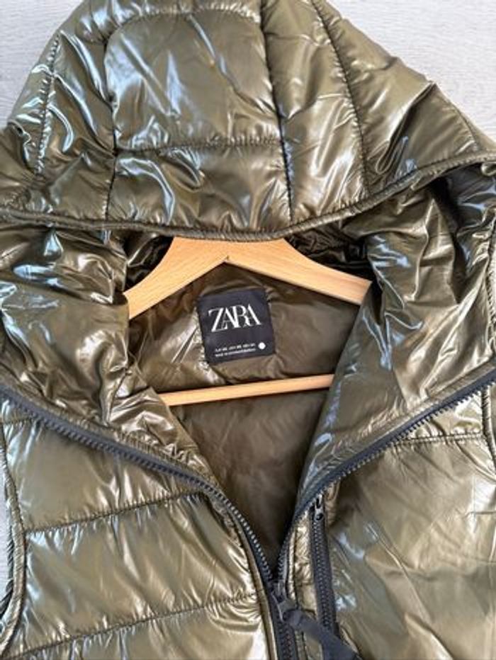 Doudoune matelassée sans manche kaki Zara - photo numéro 7