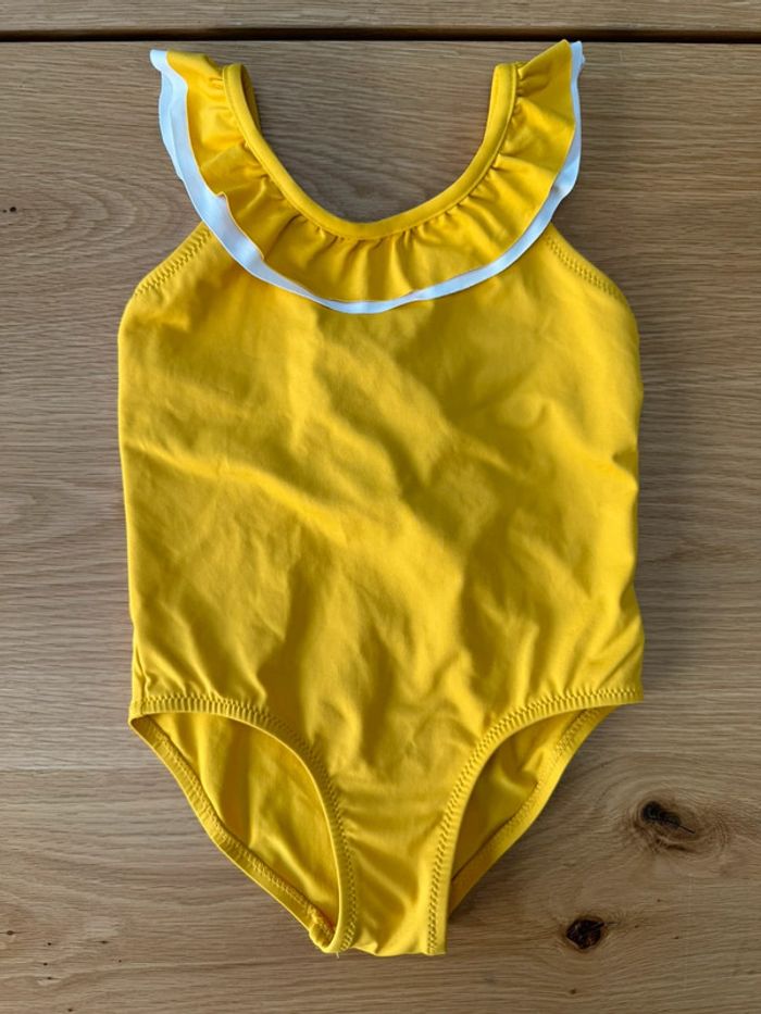 Maillot de bain 1 pièce jaune avec volants - Taille 3 Ans - photo numéro 2
