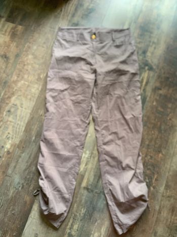 Pantalon toile rosé