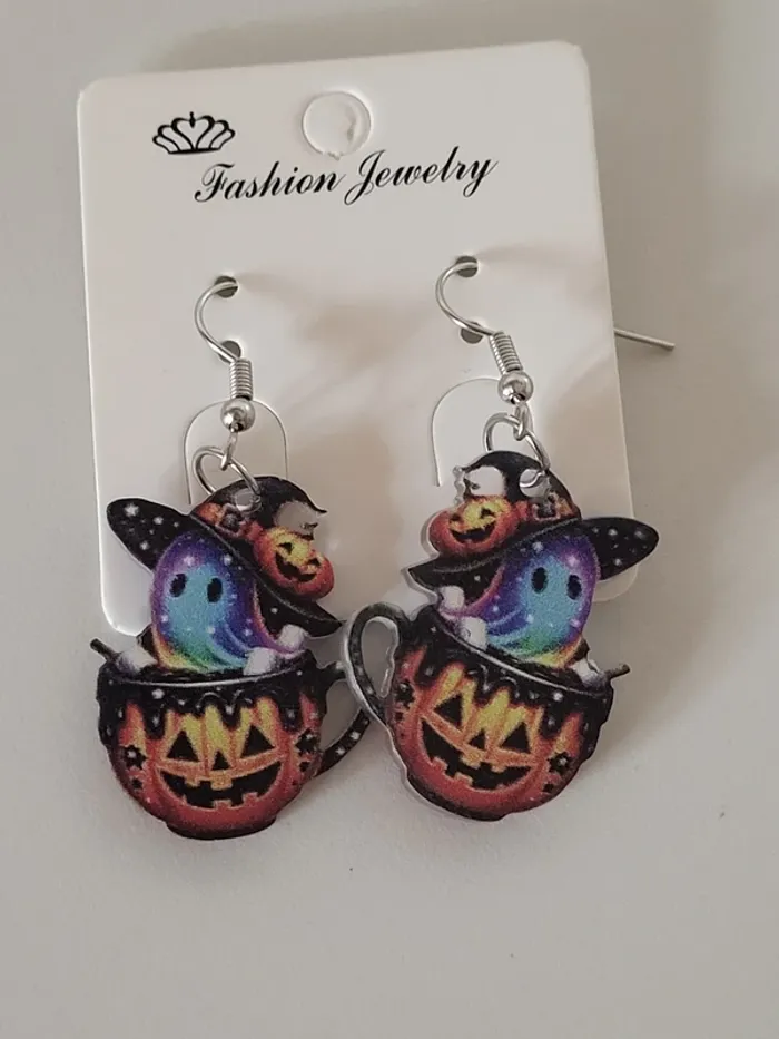 Boucles d'oreilles pendantes enfants halloween neuves