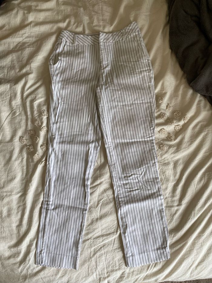 Pantalon rayé blanc