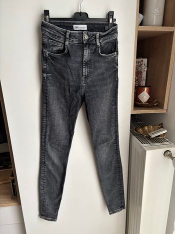 Jean taille haute Zara gris foncé taille S