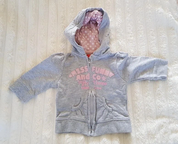 Gilet zippé avec capuche fille 9 mois