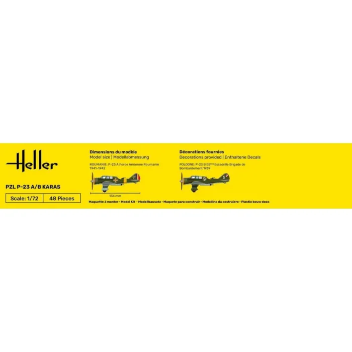 HELLER 56247 maquette starter kit PZL 23 Karas échelle 1/72 - photo numéro 3