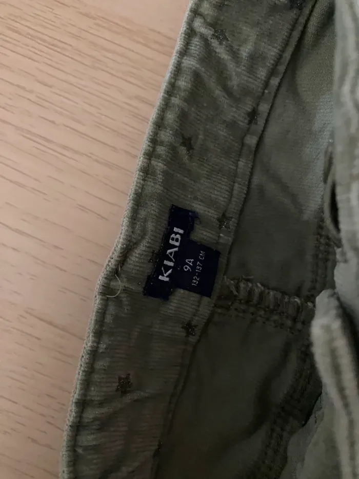 Pantalon jean velours kaki Kiabi 9 ans fille paillettes pailleté - photo numéro 5