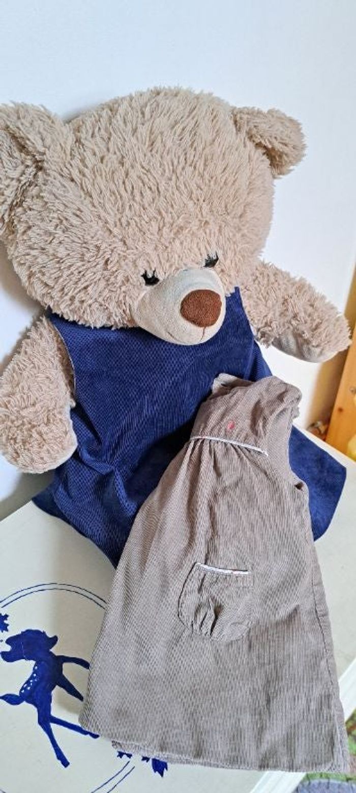 Lot de 2 robes velours bébé 1 mois