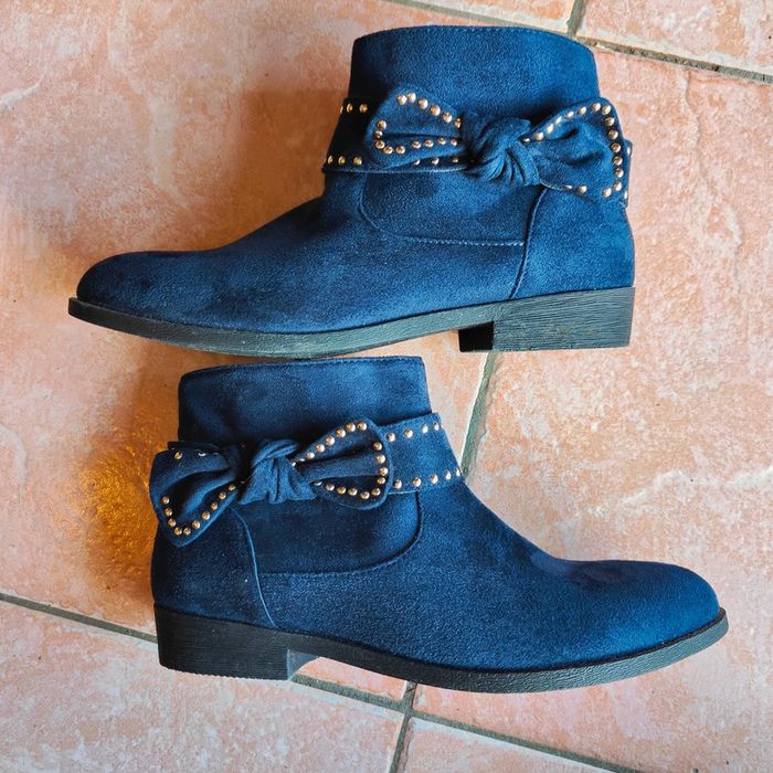 Bottines bleues Ki Té Toi taille 38 - photo numéro 4