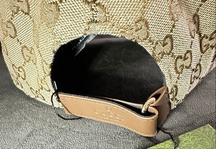 🧢 Casquette GUCCI originale – GG Supreme beige – Bande Web – - photo numéro 3
