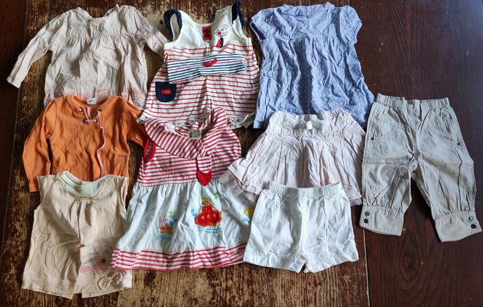 Lot printemps été fille 12 mois