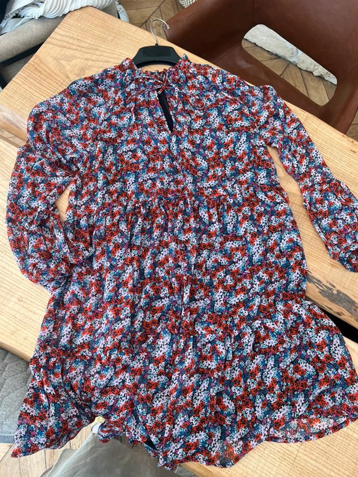 Robe taille M 38 pimkie loose voilage fleurs manches longues
