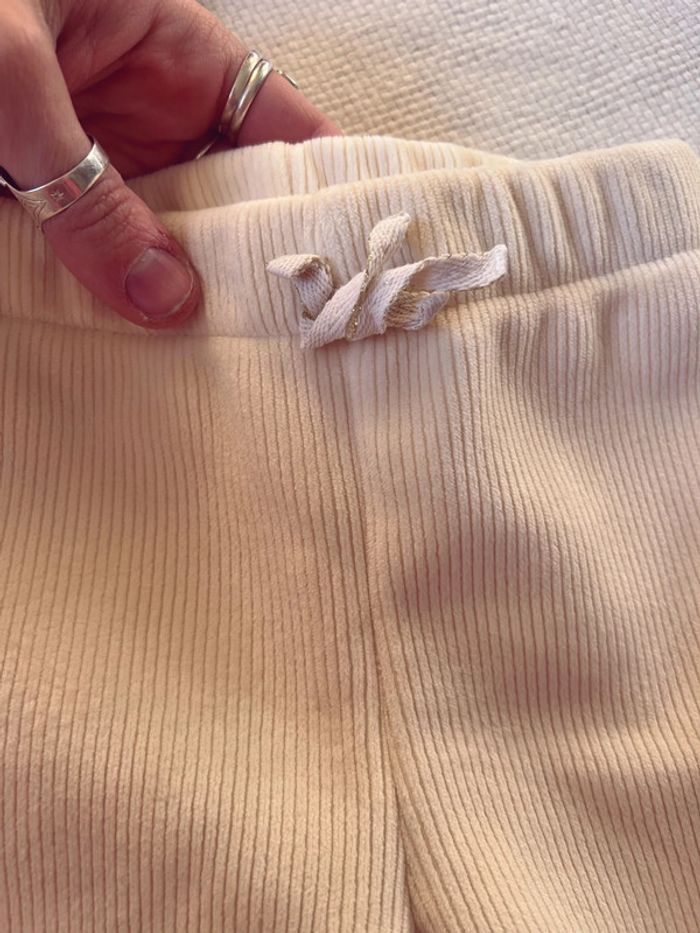 Ensemble gilet maille rose tape à l’œil tao pantalon velours côtelé gemo 18 mois - photo numéro 5