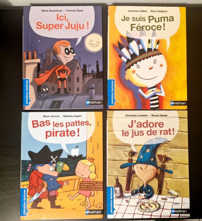 Lot de 4 livres - Premières lectures - Niveau CP