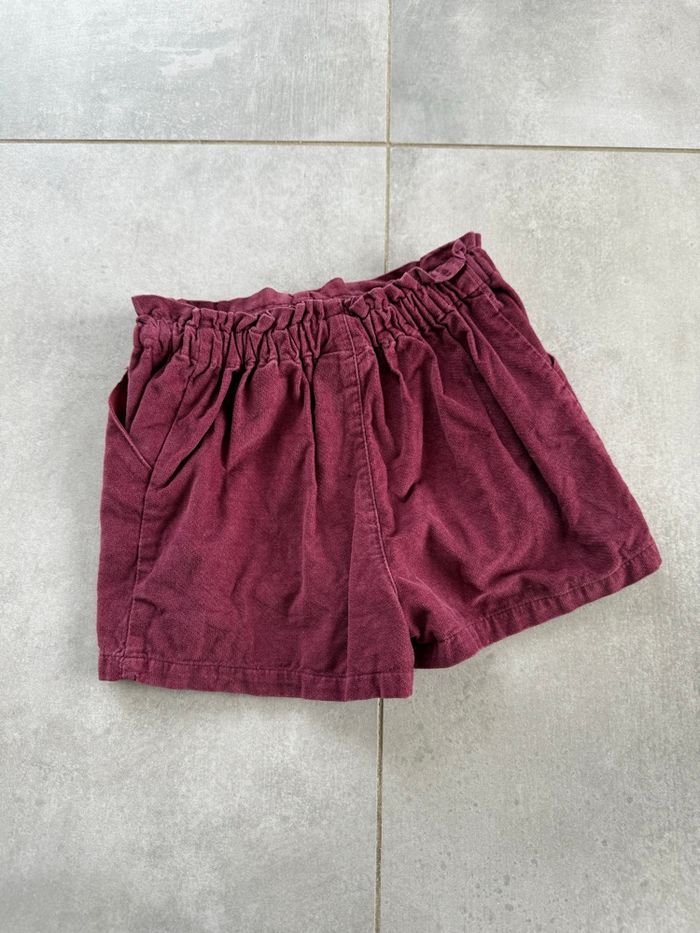 Short velours bordeaux 23 mois tape à l’œil