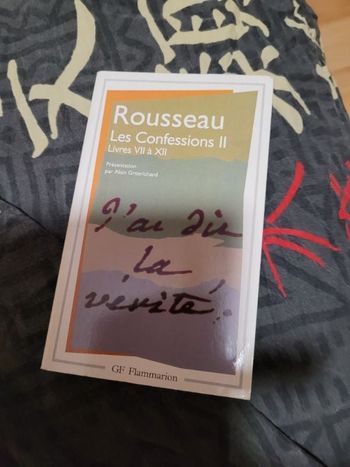 Les confessions II livres VII à XII Rousseau
