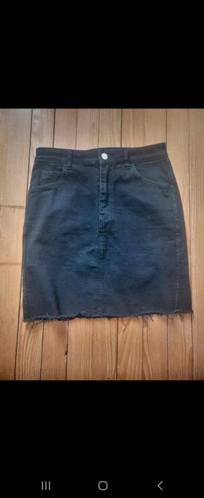 Jupe jean noire
