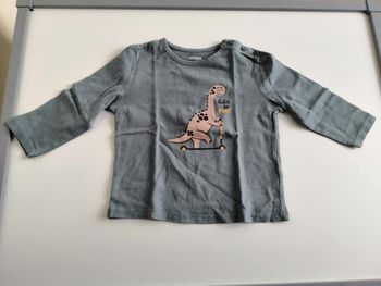 Tee-shirt manches longues à imprimé (Dinosaure, Vert) 6 mois Kiabi