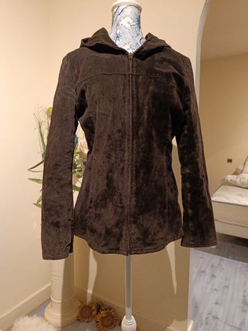Blouson en cuir neuf marron t 42
