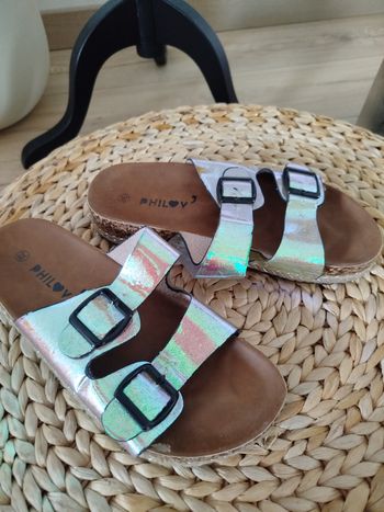 Sandalette argentées 39