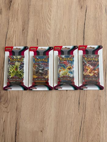 Lot de 4 boosters Pokémon – Arset Flammes Obsidiennes 