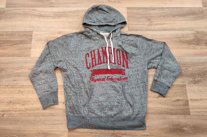 Vêtement Homme Sweatshirts Sweats pull à capuche gris Champion Authentic taille L #Retrostreet - photo numéro 2