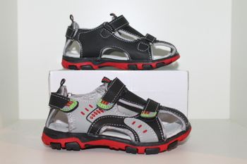 sandales nus pieds rouge noir gris 26