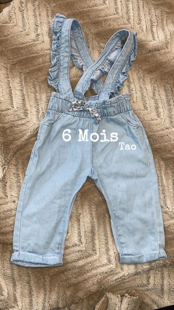 Salopette bretelle froufrou