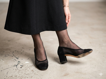 Chaussures noires bi matières Taille 37-38 Les Souliers  Victoria