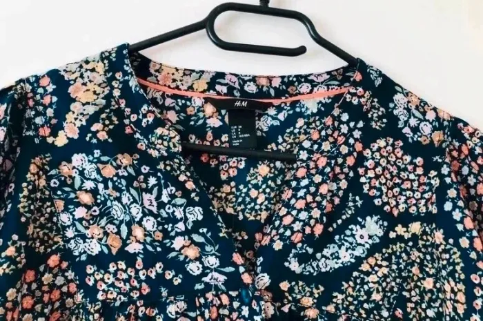 Chemisier tunique bleu femme H&M - photo numéro 2