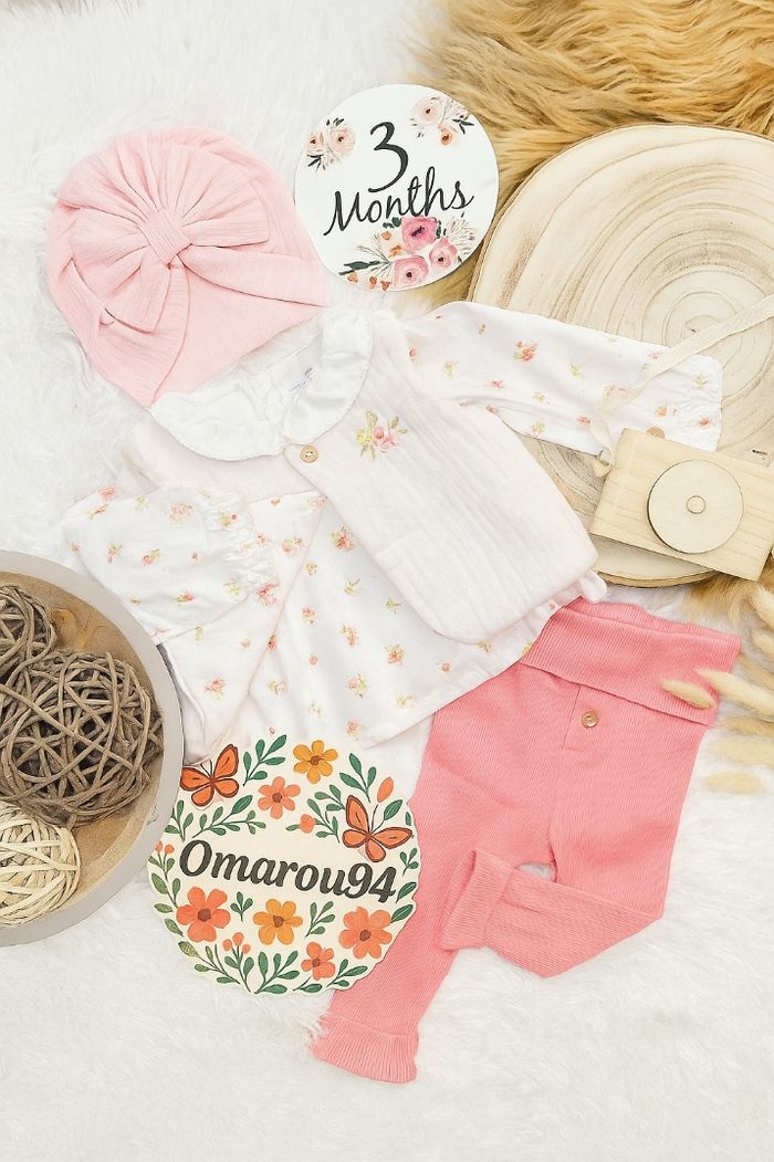 Ensemble complet 4 pièces sergent major fille 3 mois 🎀