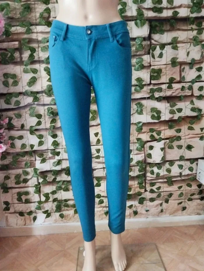 🌸Pantalon skinny Bleu canard Miss Ok Taille 38🌸