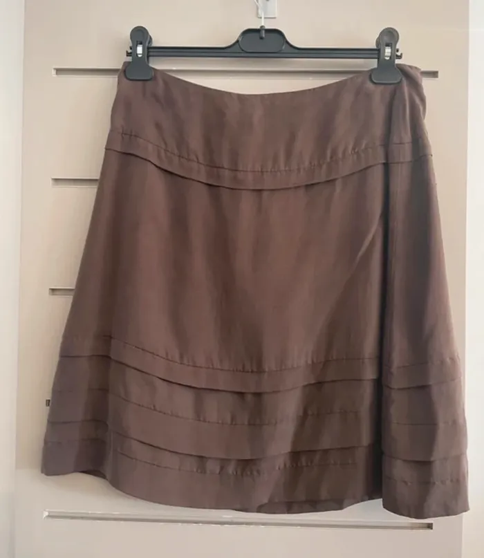 Kookai jupe marron en soie Femme Taille 40 - photo numéro 2