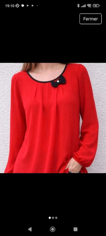 Blouse rouge fluide taille 40/42