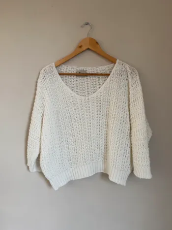 Pull maille blanc Johanna