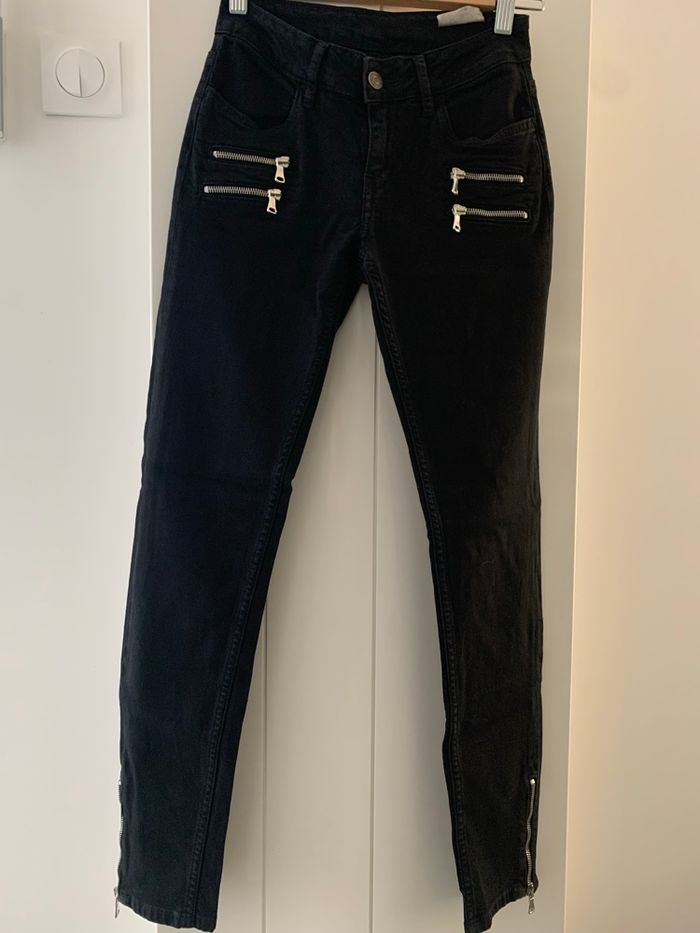 Pantalon slim noir school rag
