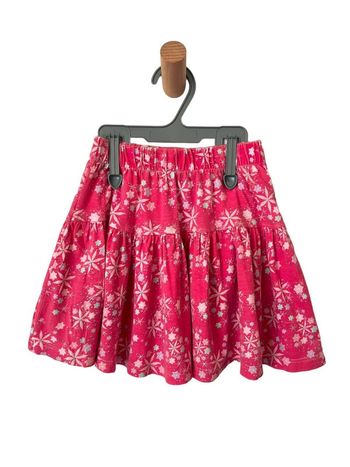 Jupe courte légère et fluide rose à fleurs - Disney 6 ans
