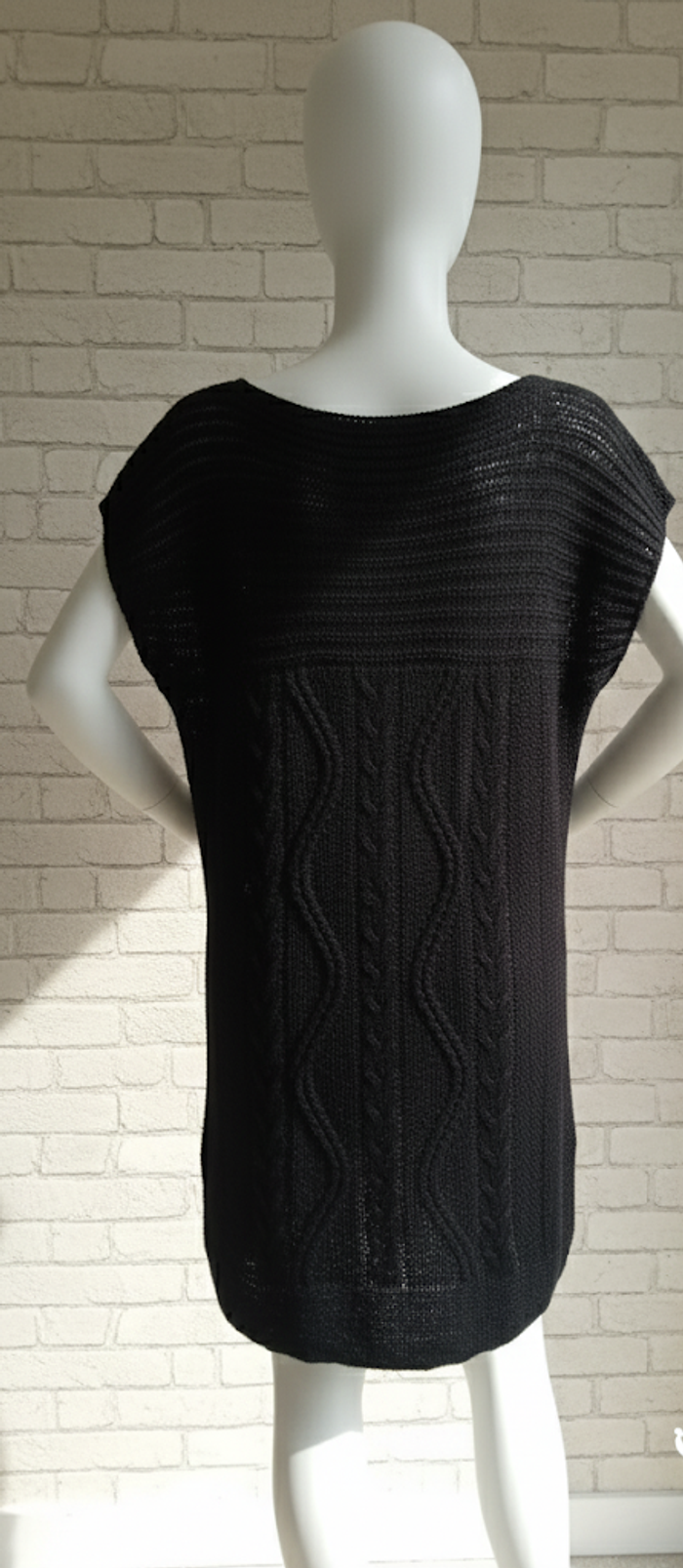 Robe Tunique Maille Noire Chic - photo numéro 5