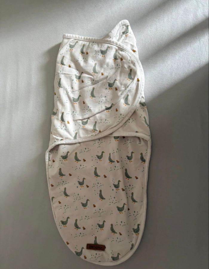 Couverture d'emmaillotage imprimé oies - photo numéro 4