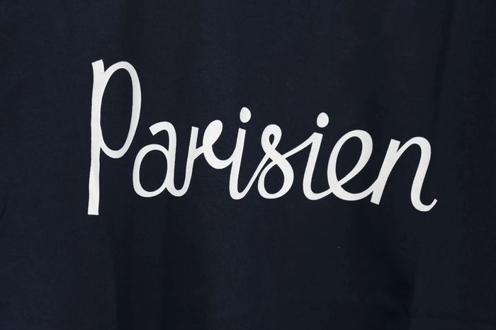 👕 T-shirt Maison Kitsuné -Parisien- Navy - Taille XS - photo numéro 3