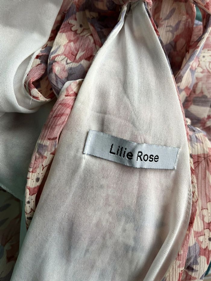 Robe longue fleurs roses - photo numéro 3