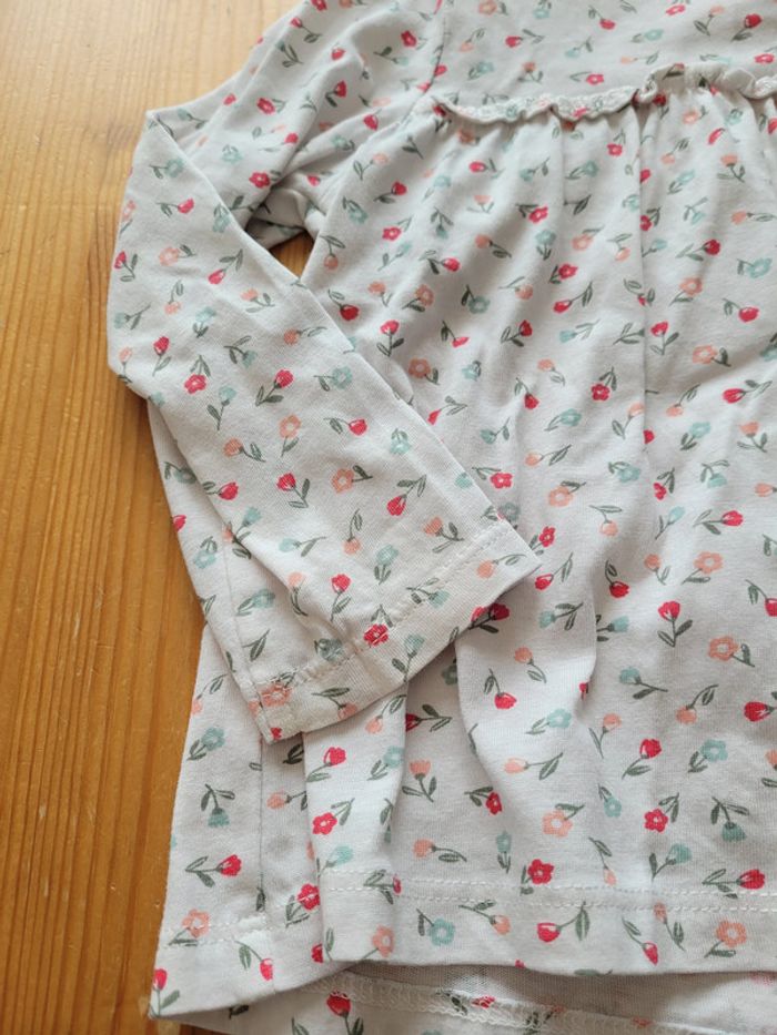 t-shirt manches longues la halle 24 mois fleurs - photo numéro 3