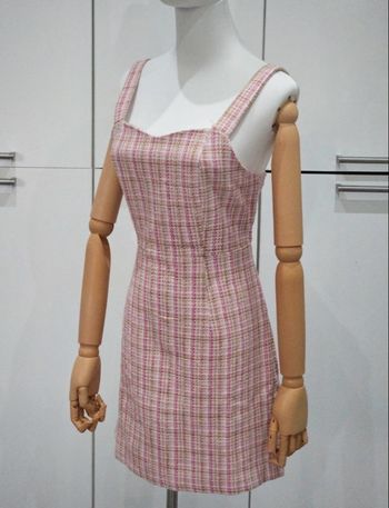 Robe à bretelle en tweed